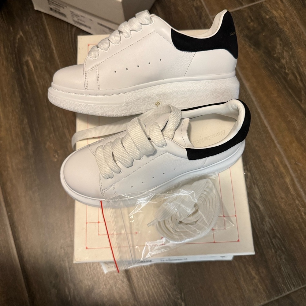 Alexander McQueen White and Black Kids' Sneakers